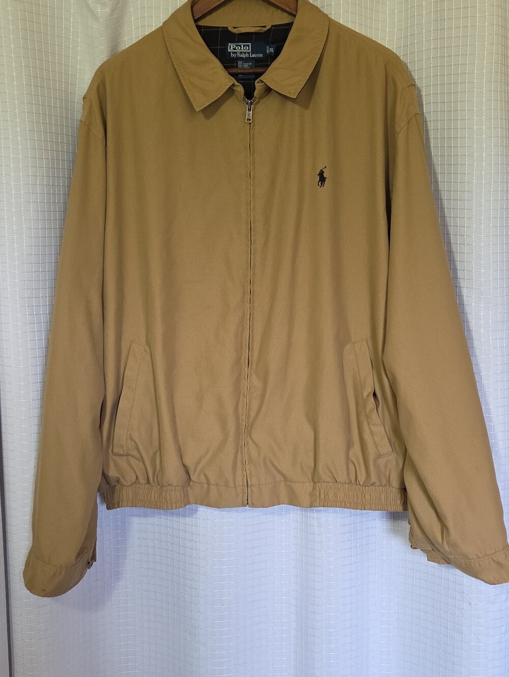 Polo by Ralph Lauren Bayport Bi-Swing Windbreaker Jacket Tan Size XXL